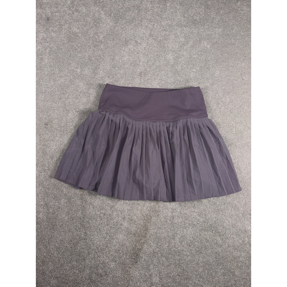 Quince Women Court Sport Pleated Tennis‎ Mini Skirt Moonlit Gray Xs